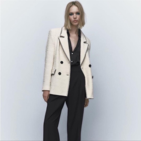 ZARA Textured Blazer - Picture 12 of 16